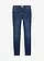 Skinny jeans mid waist, biologisch katoen, Kleur: donkerblauw denim used
