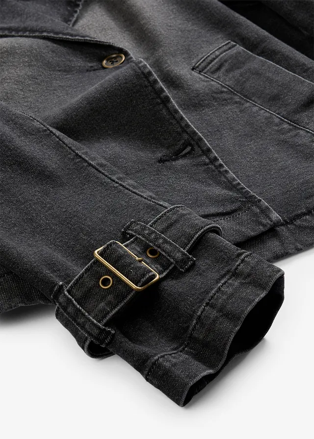 Trench court en denim • noir denim • product-page.page-title-suffix