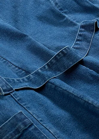 Džínová bunda s páskem, s bavlnou • modrý denim • bonprix obchod