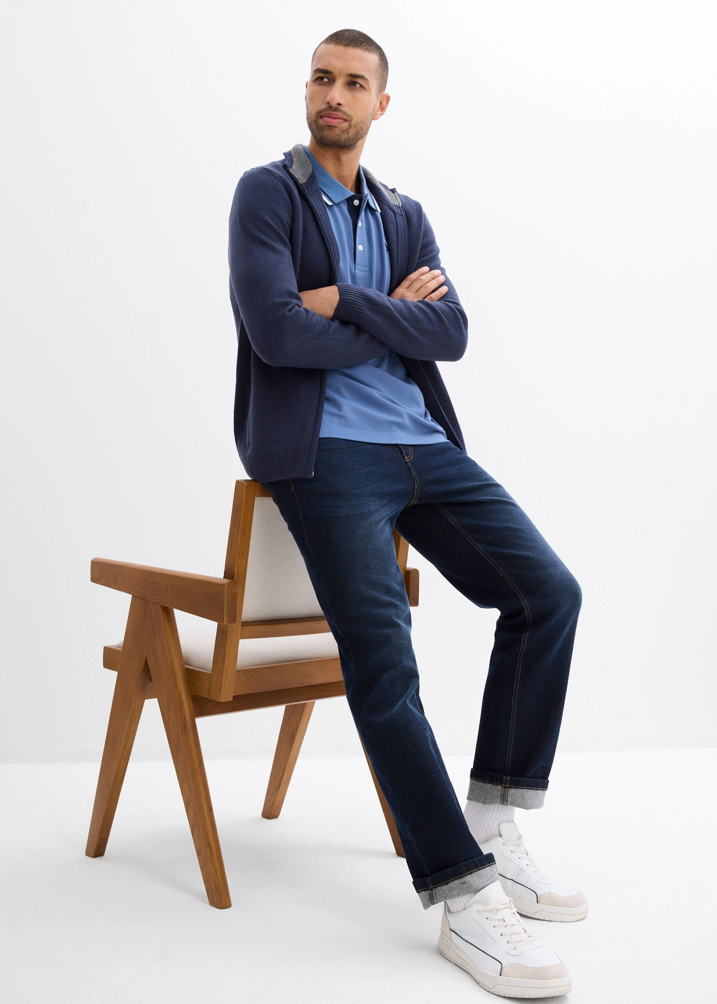 Pólóing tiszta bio-pamutból (2 db-os csomag) • farmerkék+sötétkék • bonprix áruház