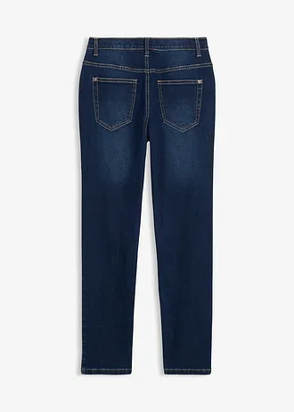Slim fit stretch jeans met verstelbare band, straight • donkerblauw denim • bonprix online shop