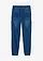 Pantalon jogger regular en sweat effet denim, droit, Couleur: bleu denim