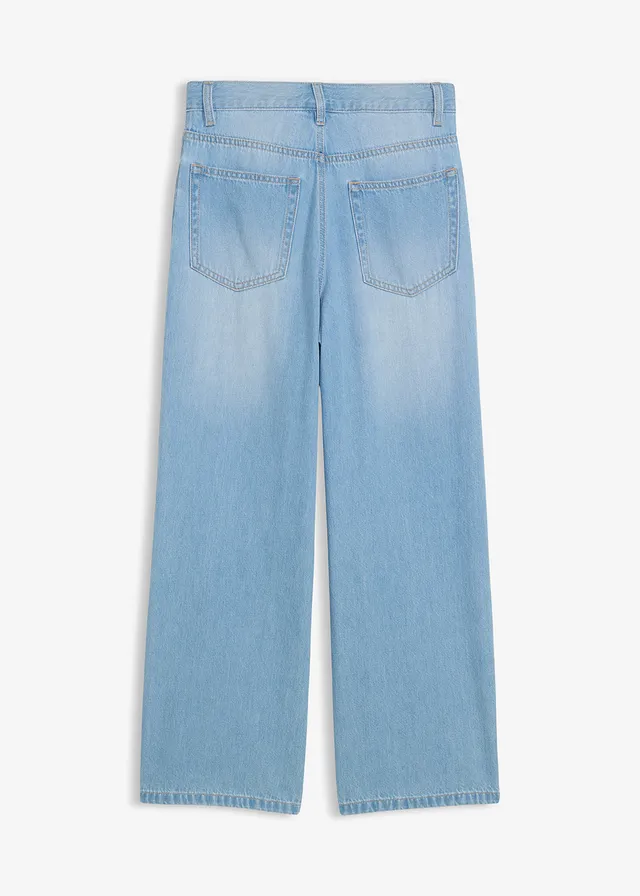 Blugi baggy fit cu talie reglabilă, Straight
