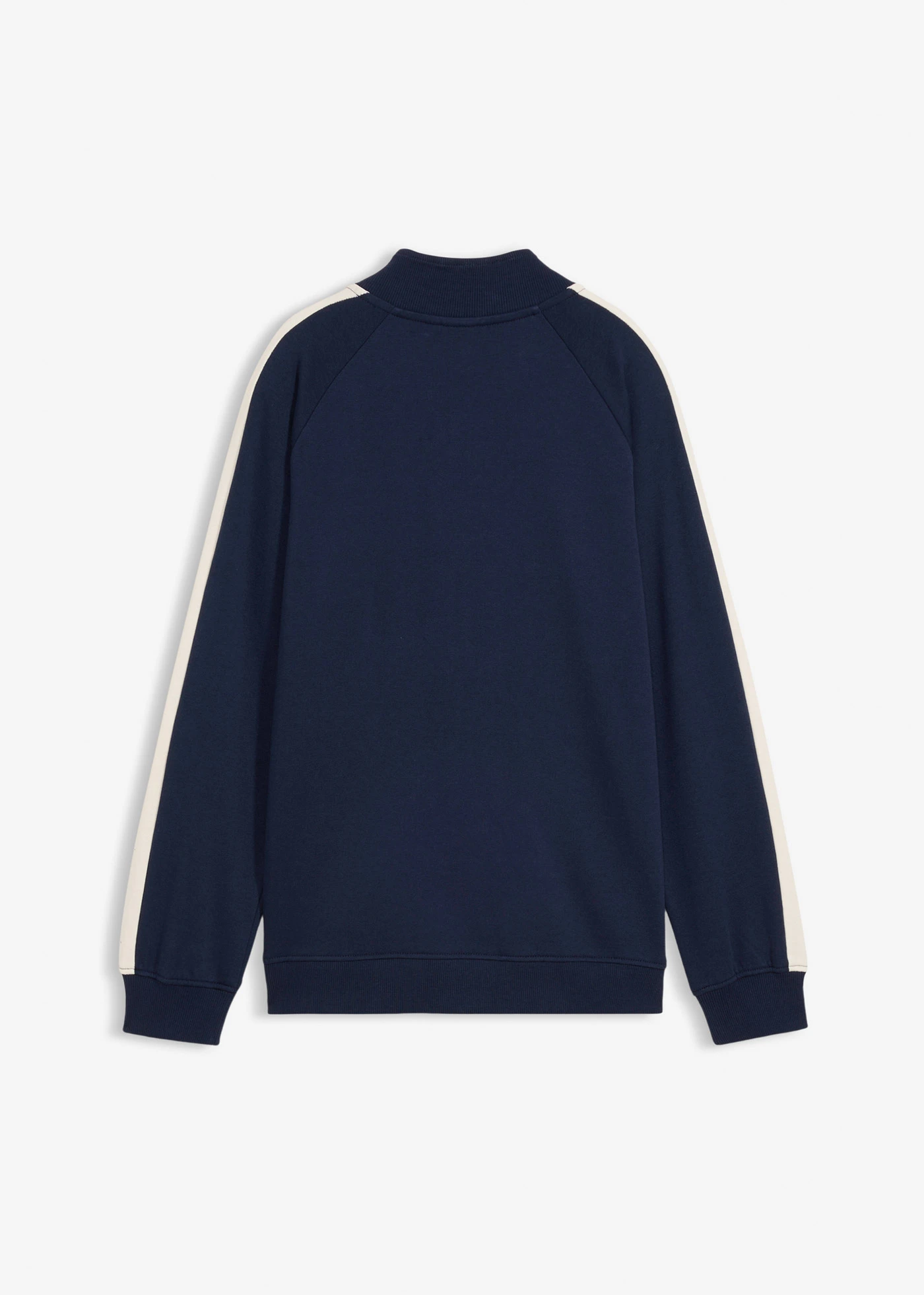 Sweatvest van biologisch katoen • donkerblauw-parelwit • bonprix online shop