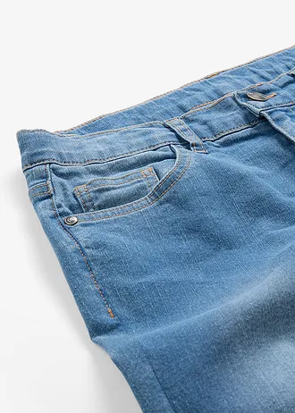 Skinny meisjes jeans mid waist, Kleur: lichtblauw denim