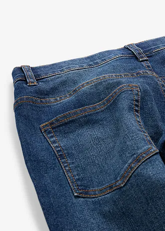 Jean large taille mi-haute, Couleur: bleu denim