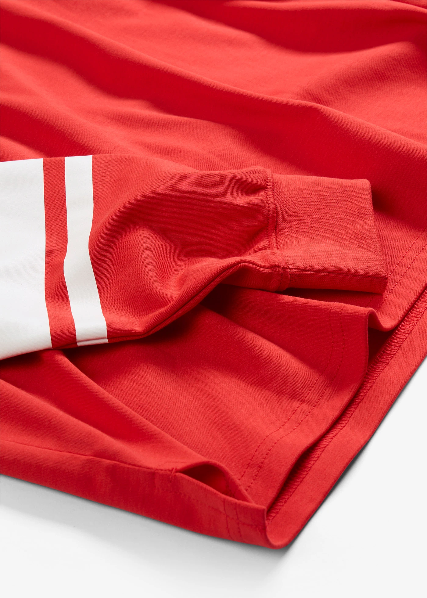 Oversized longsleeve van biologisch katoen • aardbeirood-wit met print • bonprix online shop