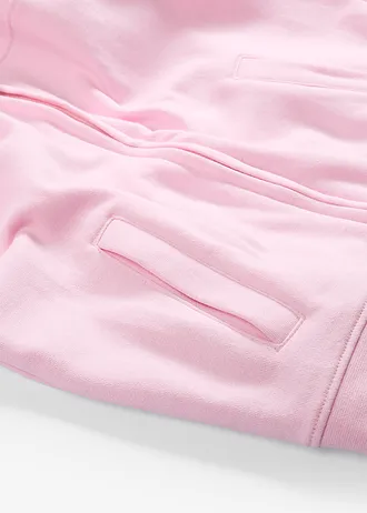 Jachetă casual din bumbac organic 100% • roz-cristal-alb perlat • magazin bonprix