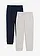 Pantaloni de jogging din amestec moale cu bumbac (set/2 buc.), culoare: bleumarin+gri deschis melanj