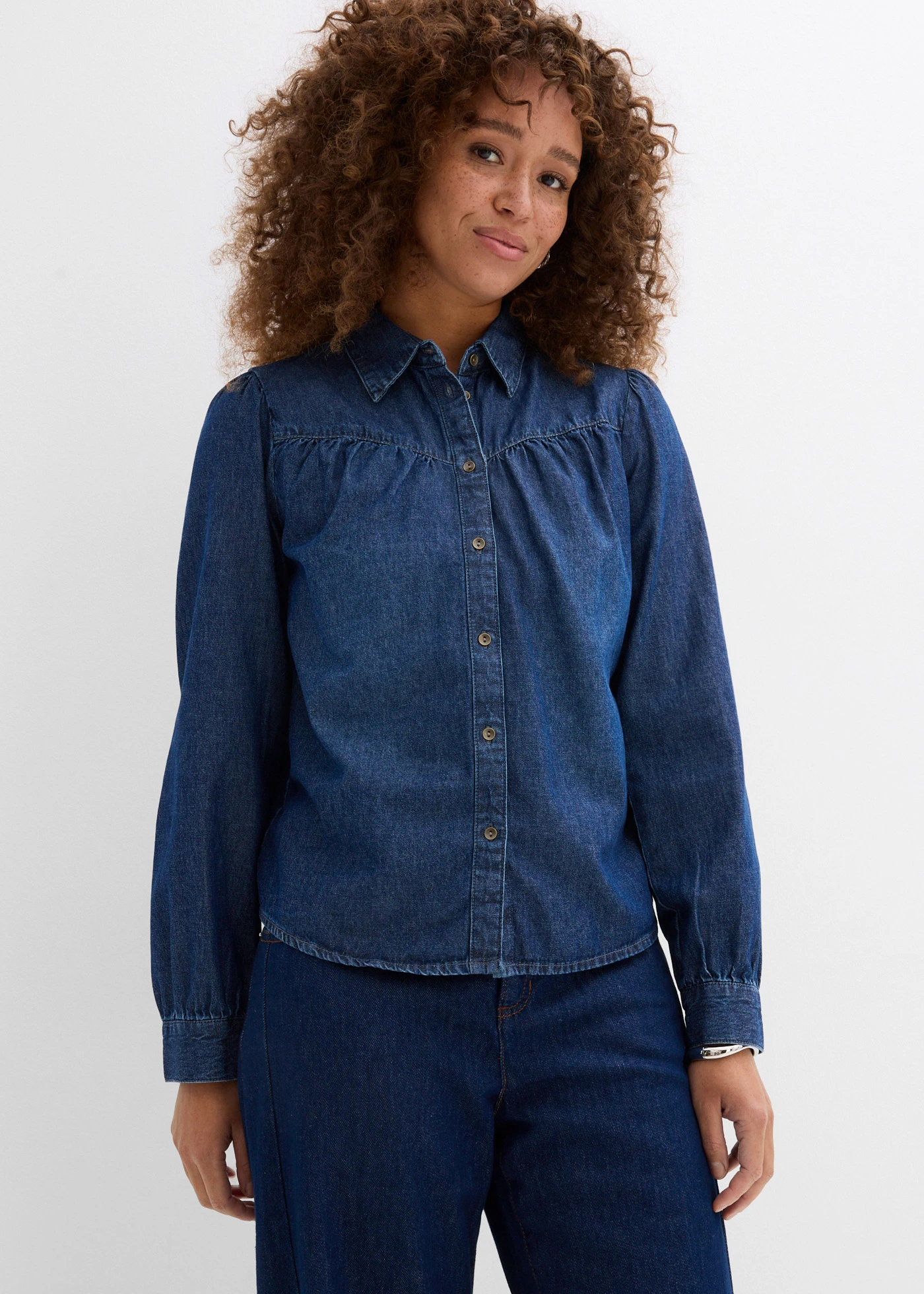 Chemisier en jean 100% coton • bleu stone used • Boutique bonprix