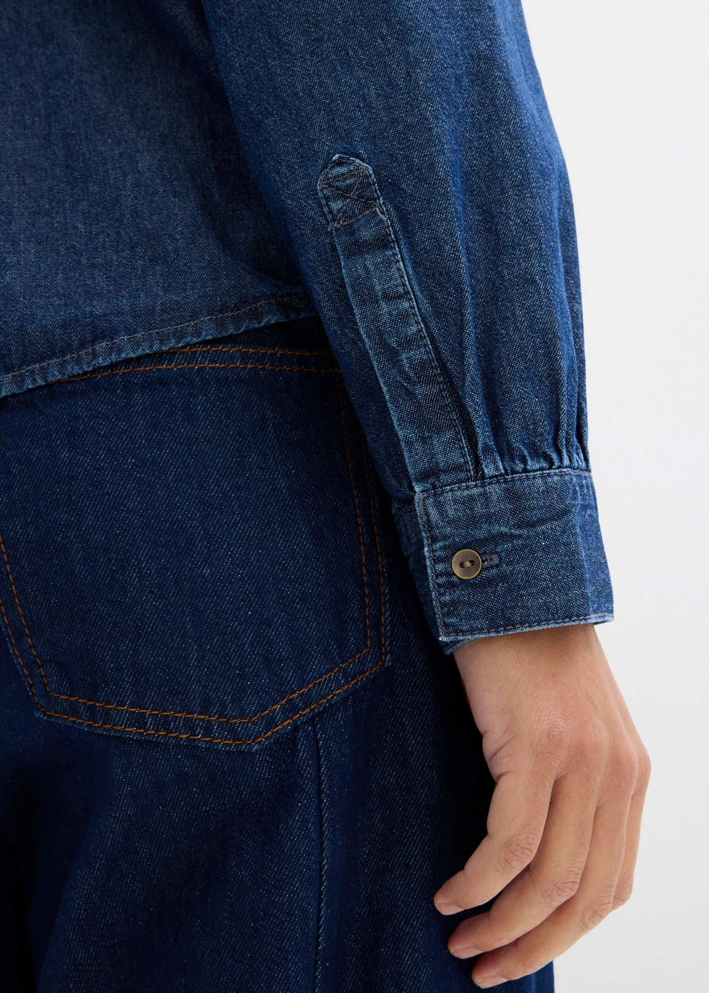 Spijkerblouse van puur katoen • blue stone used • bonprix online shop