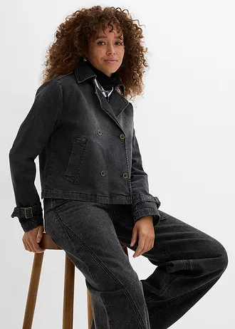 Kurtka dżinsowa • czarny denim • sklep bonprix