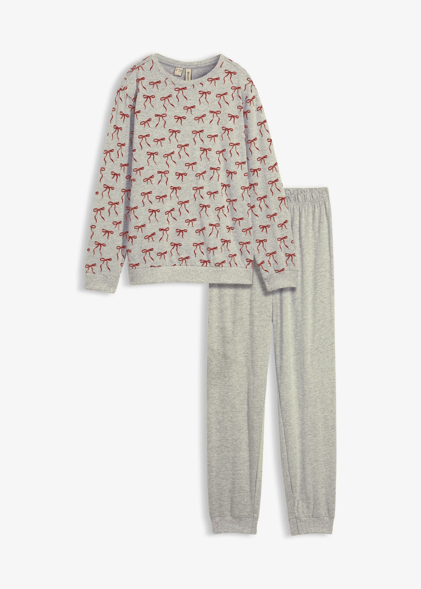 Pyjama doux (ens. 2 pces) • gris clair chiné imprimé • Boutique bonprix