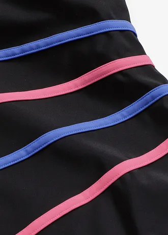 Alakformáló fürdőruha enyhe formáló hatással • fekete/csíkos • bonprix áruház