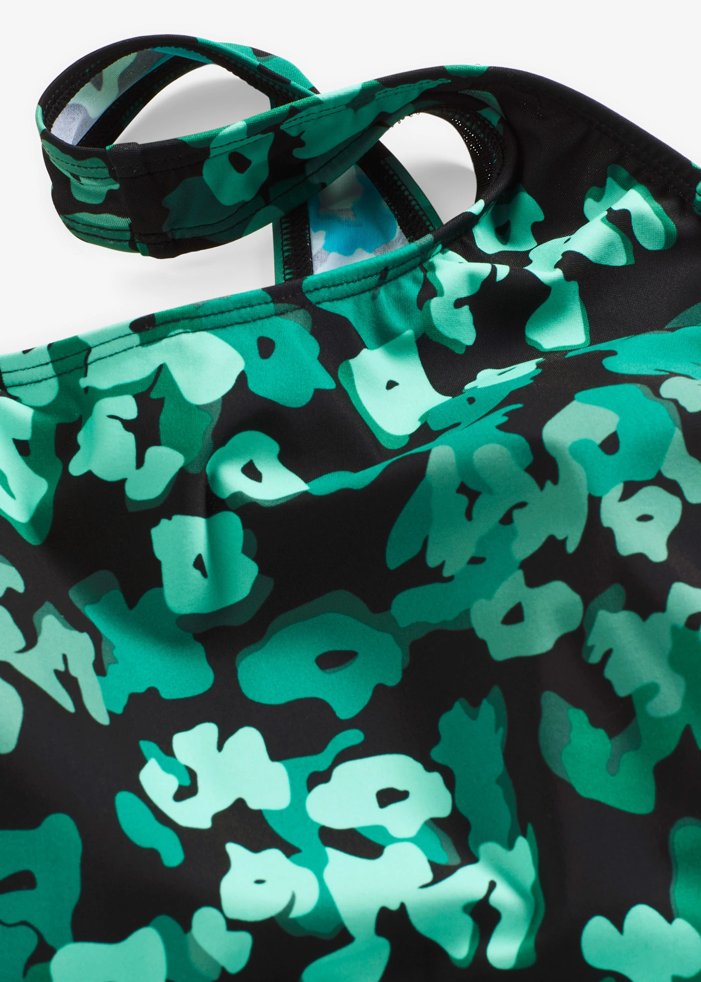 Licht corrigerend badpak • zwart-groen gebloemd • bonprix online shop