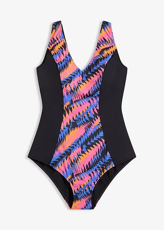 Stahovací jednodílné plavky se vsadkami, střední tvarující efekt