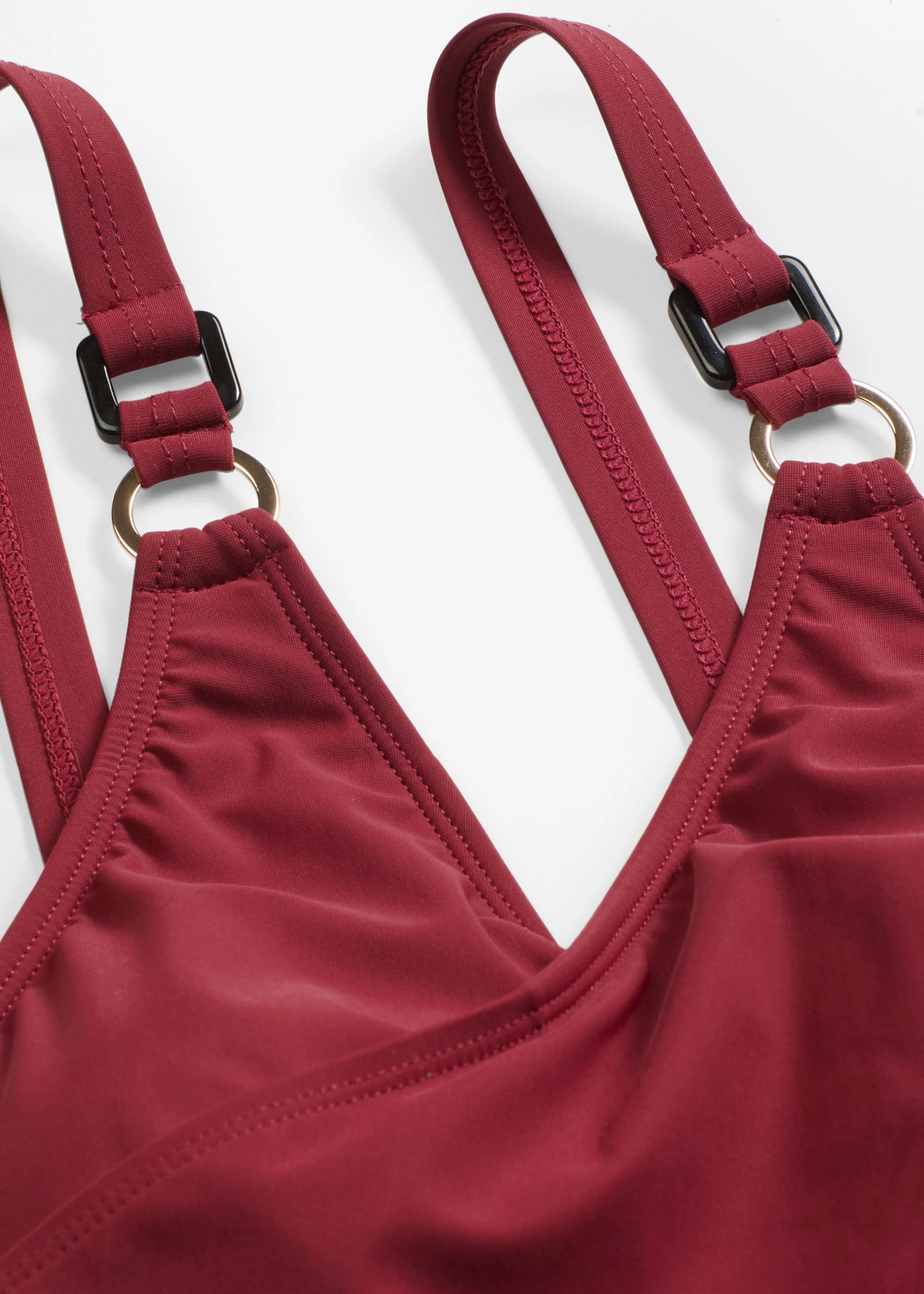 Costum de baie shape cu aspect petrecut • bordo • magazin bonprix