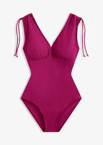 Maillot sculptant à larges bretelles, maintien léger • prune • Boutique bonprix