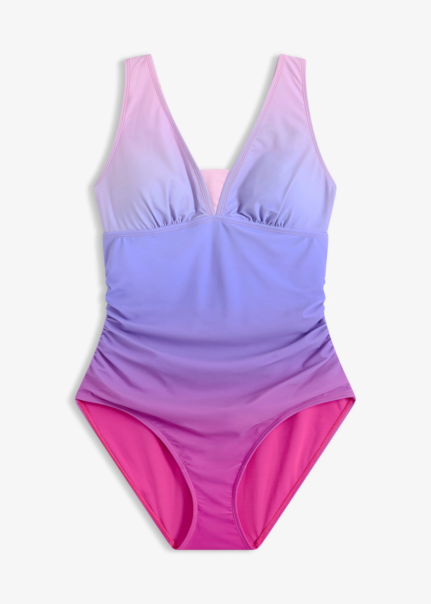 Costum de baie cu fronseuri, cu efect modelator mediu • mov-afină • magazin bonprix