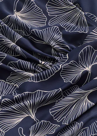 Medium corrigerend badpak in wikkellook • donkerblauw met print • bonprix online shop