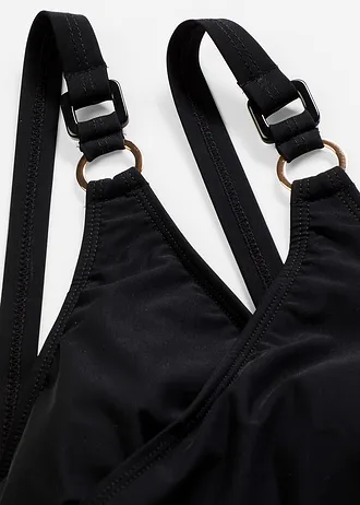 Costum de baie shape cu aspect petrecut • negru • magazin bonprix