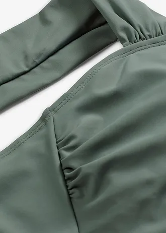 Costum de baie cu efect modelator mediu, cu bretele late • verde eucalipt • magazin bonprix