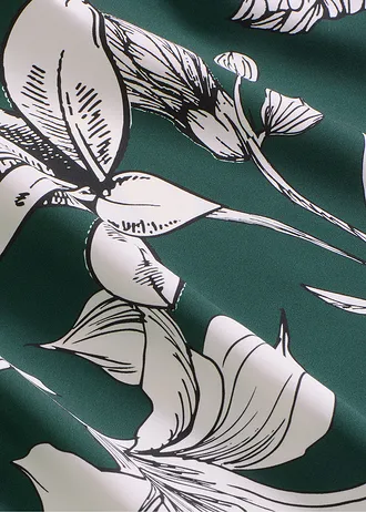 Maillot 1 pièce sculptant à larges bretelles, maintien léger • vert profond floral • Boutique bonprix