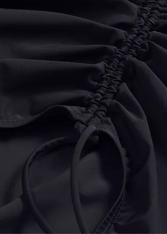 Stahovací jednodílné plavky se šněrováním, lehký tvarující efekt • černá • bonprix obchod