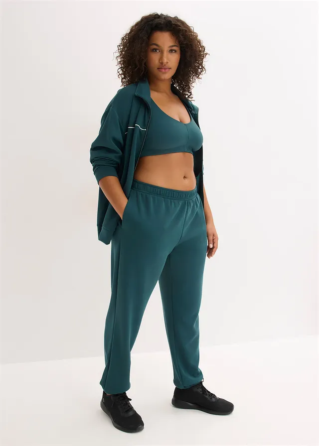 Ultrasofte sport joggingbroek met modal, Kleur: petrol