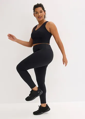 Corrigerende sportlegging van stevig katoen, Kleur: zwart+grijs