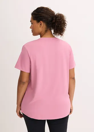 Oversized sportshirt met structuur look, Kleur: mauve