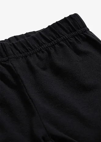 Colanți din material elastic cu bumbac organic (set 3 perechi) • negru • magazin bonprix