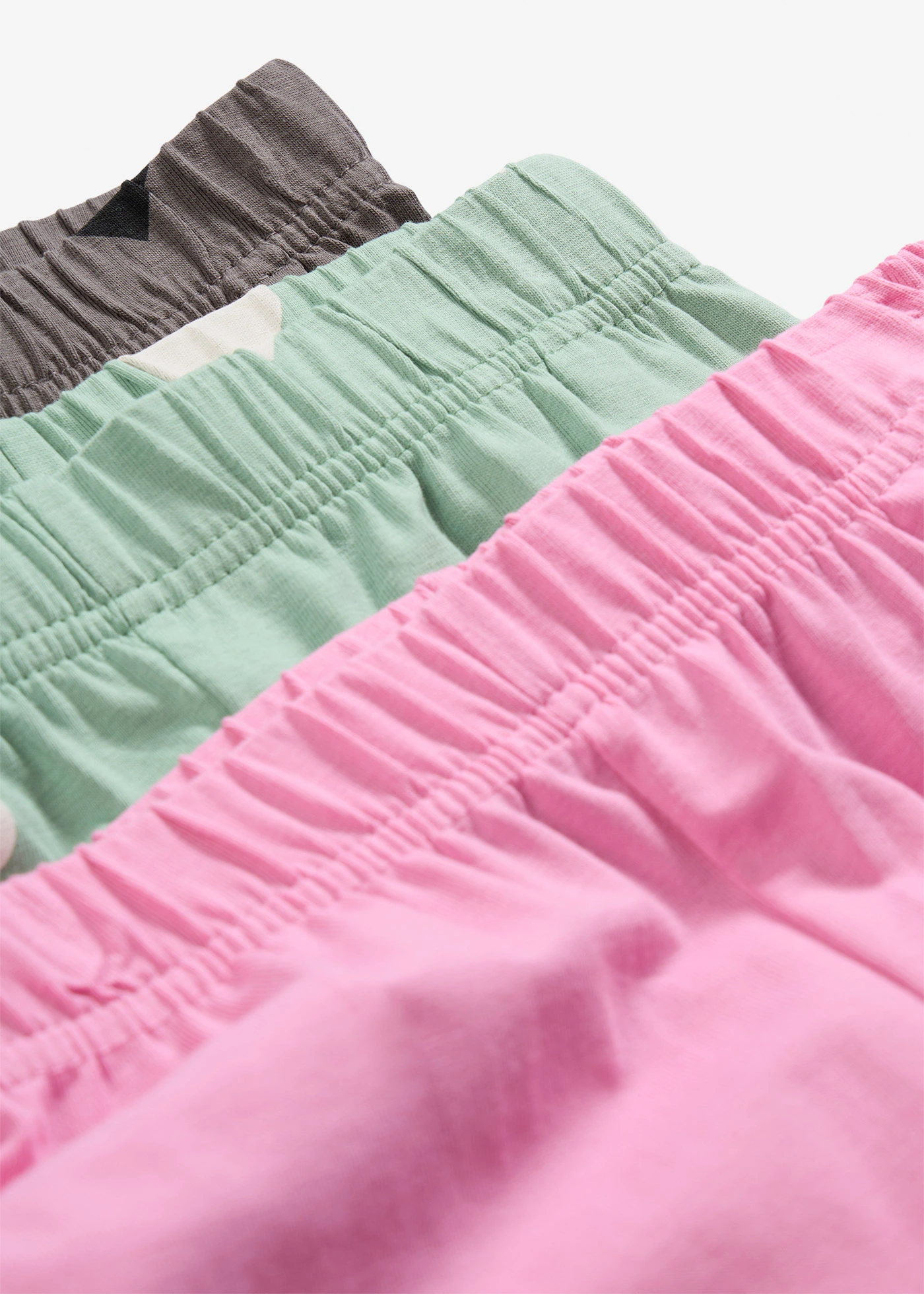 Lot de 3 leggings en coton extensible • anthracite + mauve rosé + vert pastel imprimé • Boutique bonprix