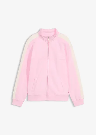 Jachetă casual din bumbac organic 100% • roz-cristal-alb perlat • magazin bonprix