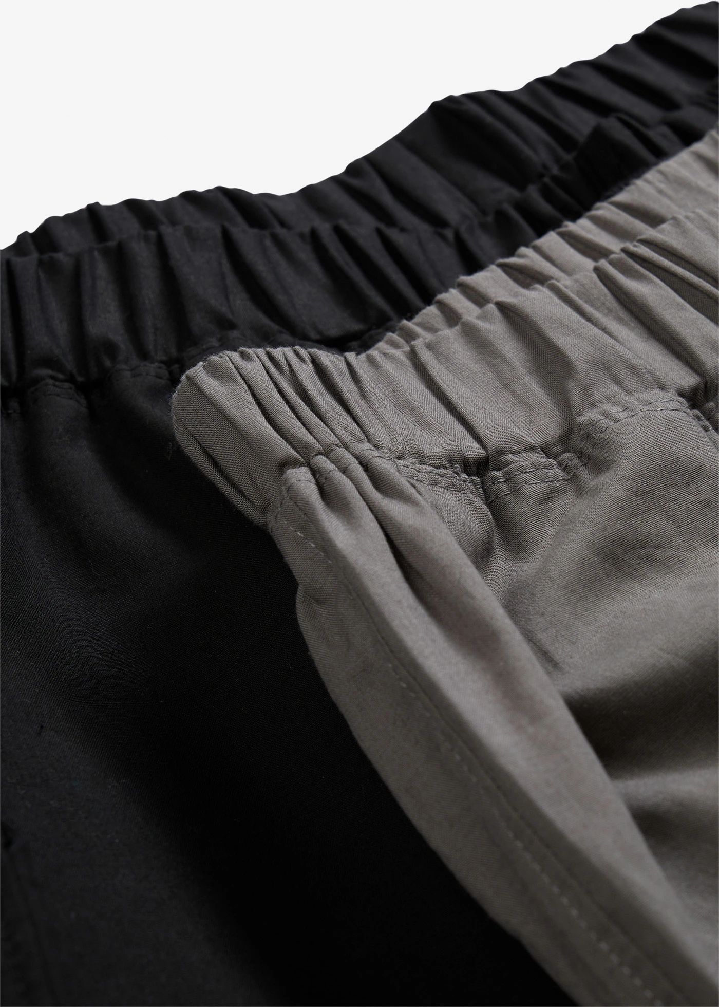 Pantaloni lungi de pijama  din bumbac moale (set/ 2 bucăți) • gri-granit+negru • magazin bonprix