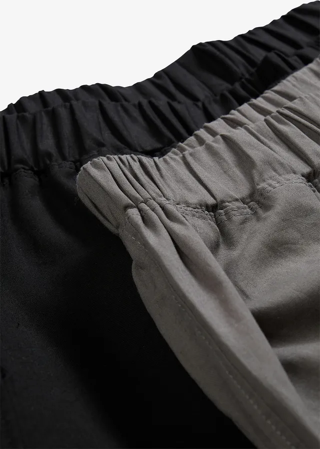 Lot de 2 pantalons de pyjama doux en coton • gris granit+noir • product-page.page-title-suffix