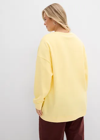 Oversize mikina, barva: světle žlutá