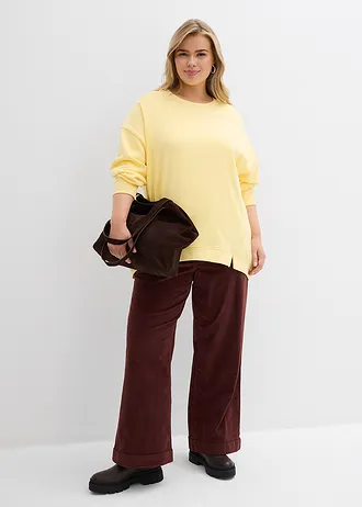 Oversize mikina, barva: světle žlutá