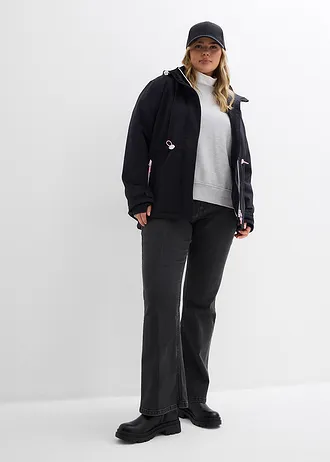 Waterafstotende softshell jas, Kleur: zwart