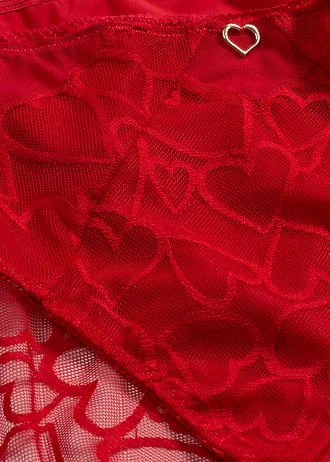 Chilot maxi cu dantelă delicată • roșu-salsa • magazin bonprix