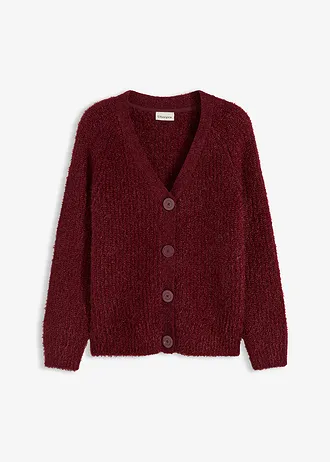 Gilet en grosse maille côtelée • rouge rubis • Boutique bonprix