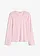 Longsleeve van geribd materiaal, Kleur: kristalroze