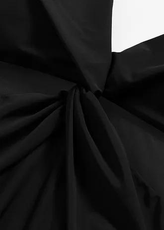 Stahovací jednodílné plavky s průhlednou síťovinou, lehký tvarující efekt • černá • bonprix obchod