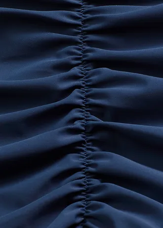 Maillot 1 pièce sculptant à fronces, maintien léger • bleu profond • Boutique bonprix