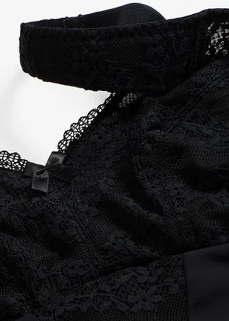 Sťahovacie body medium, bez kostíc, s čipkou • čierna • obchod bonprix