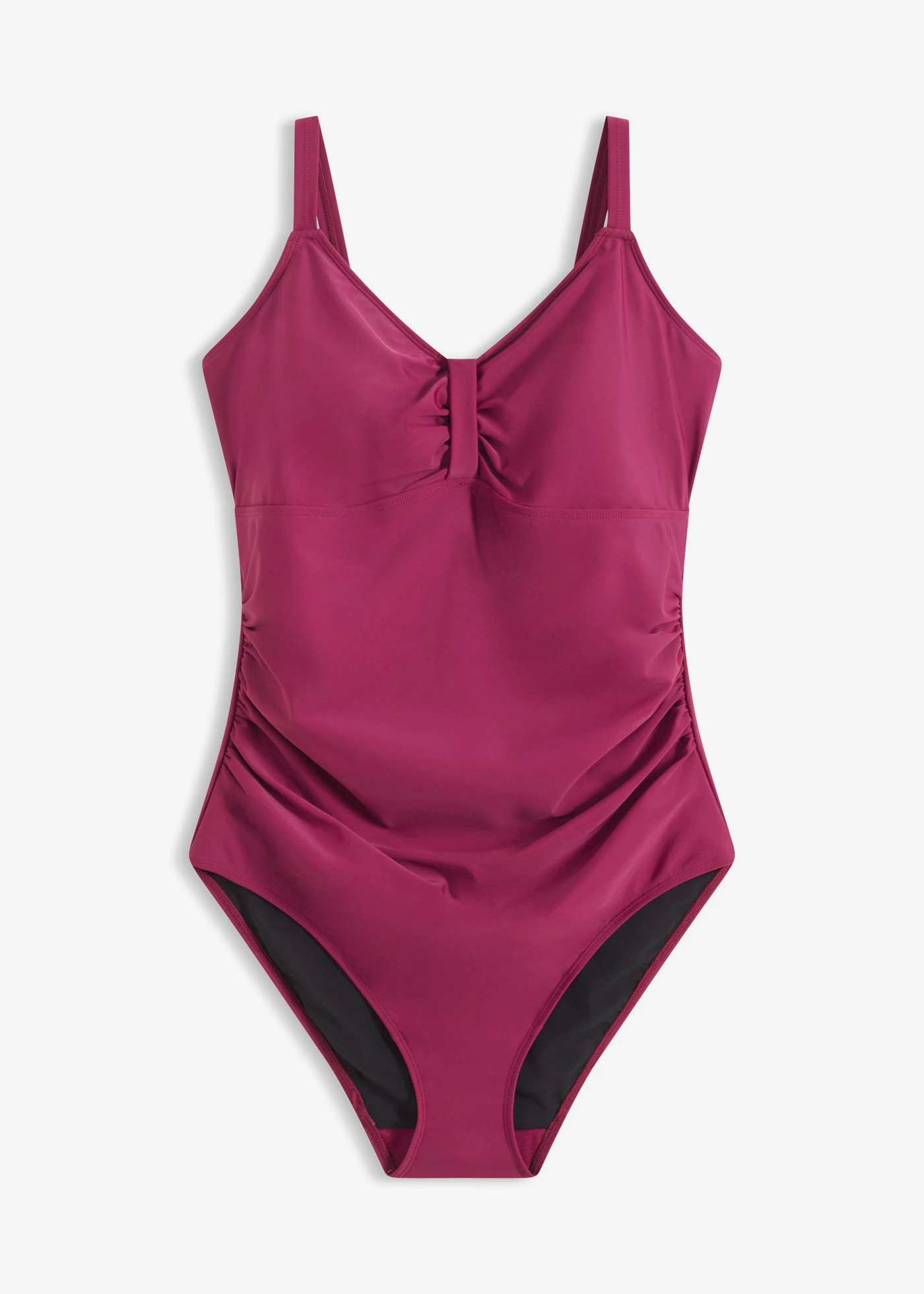 Flatterend badpak met rimpels, medium corrigerend • bessen • bonprix online shop