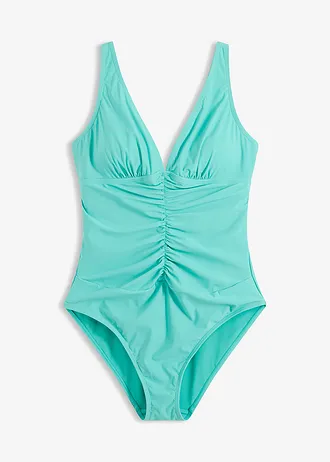 Licht corrigerend badpak met plooien • turkoois • bonprix online shop
