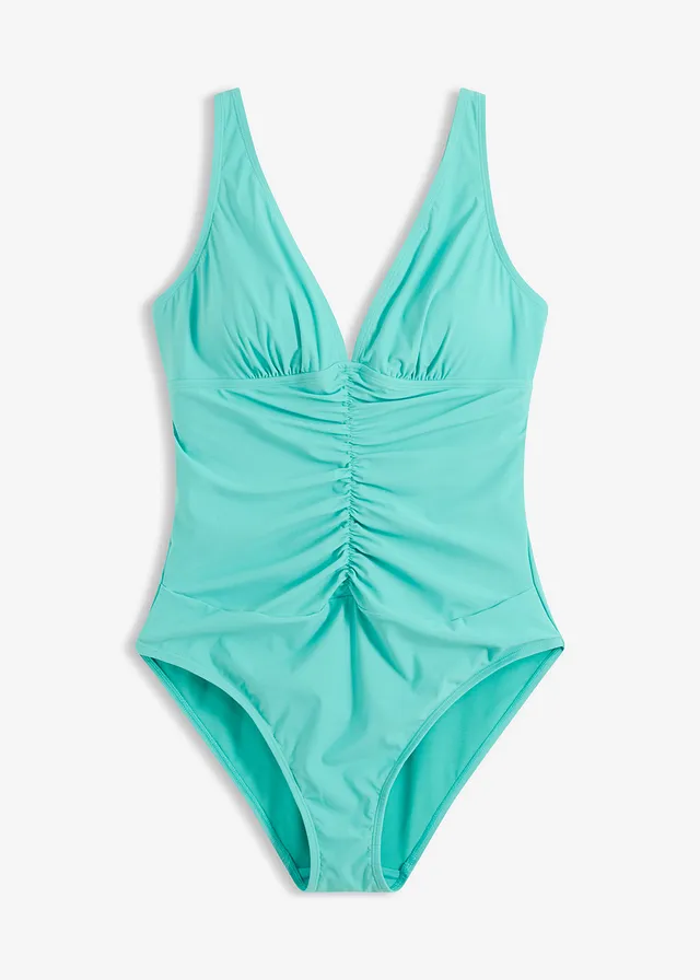 Jednodielne plavky s riasením, sťahovacie