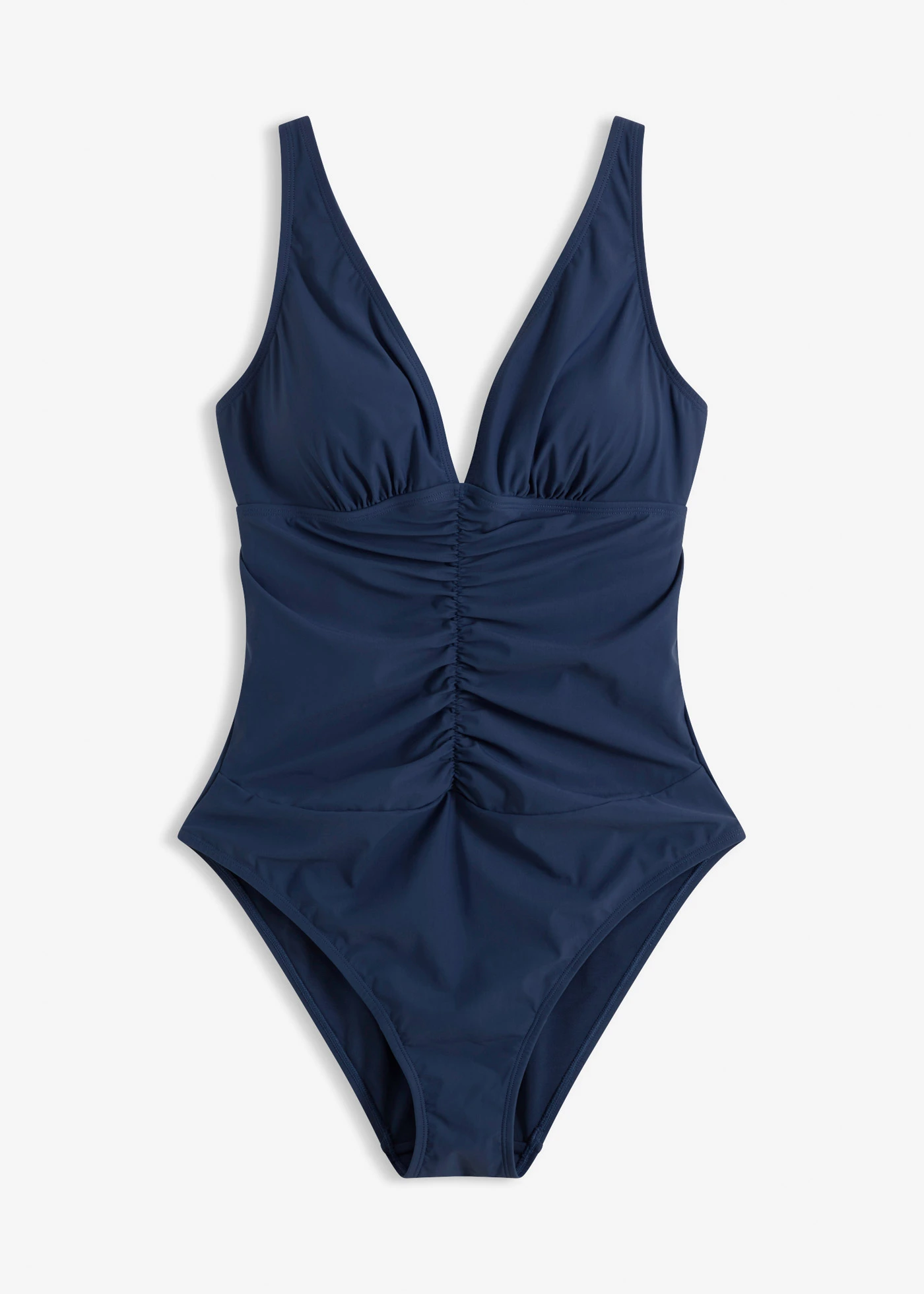 Maillot 1 pièce sculptant à fronces, maintien léger • bleu profond • Boutique bonprix