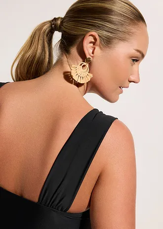 Alakformáló fürdőruha közepes formáló hatással, széles vállpántokkal • fekete • bonprix áruház